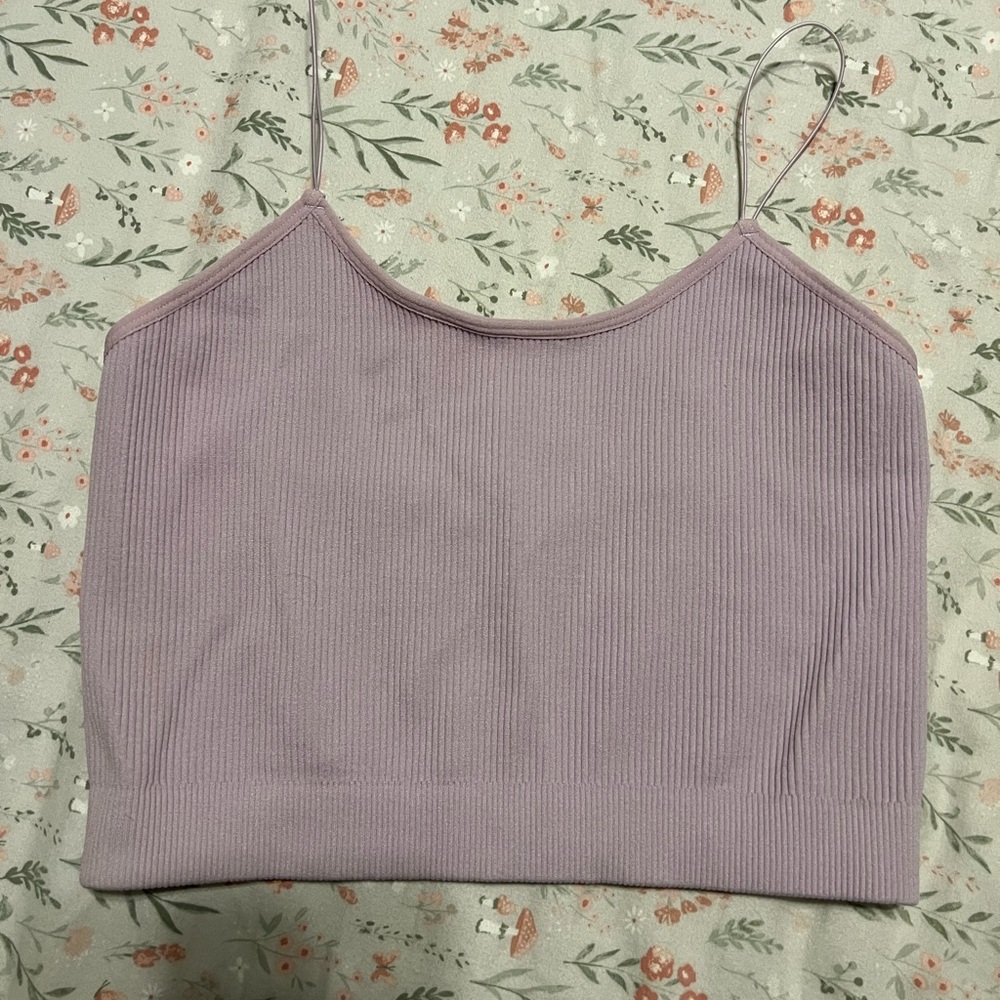 Zenana Lilac Ribbed Camisole